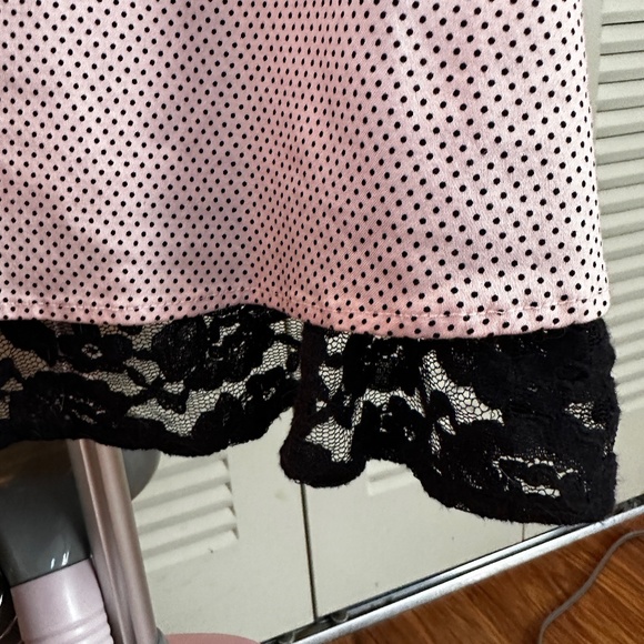 Torrid Black Pink Lace Polka Dot Retro Swing Dress Size 16 - Picture 11 of 12